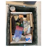 Tote of misc shop items