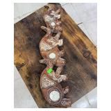 Wood elephant wall decor.