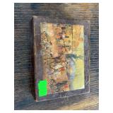 Wooden box with Farm art on lid.