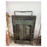 Folding table, folding step stool, and table frame