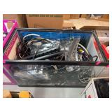 Fish tank with miscellaneous cords
