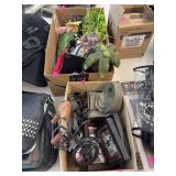 2 boxes of shelf decor