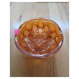 Orange glass bowl