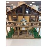 Hand-made model wooden house