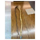 2 hand crafted walking canes