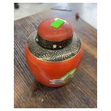 Small glass pot with lid