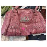 Xoxo red leather like handbag