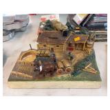 vintage chalkware countertop display bank