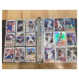 Upperdeck baseball cards in binder.