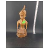 lot contains a  vintage, hand-carved wooden figure, consistent with traditional Balinese wood carving styles.