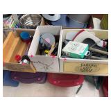 3 boxes of miscellaneous kitchen utensils