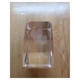 I love you crystal decor.