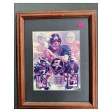 John Elway collage, framed