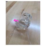 Glass paper weight bird