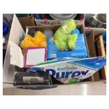 Box of miscellaneous cleaning chemicals