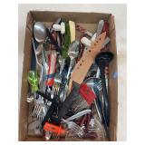 Flat of misc. kitchen drawer items