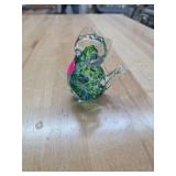 Glass paper weight cat