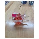 Glass paper weight clown fish