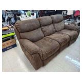 Plush Leather Electric Reclining Sofa