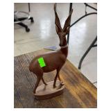 Wooden impala statue