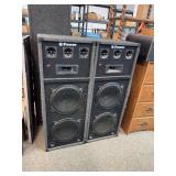 QPower DJ speaker cabinets, likely model QDJ212