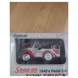 NIB Snap-on tools 1940's Pedal car Tow Truck. 1/12 scale metal die cast.