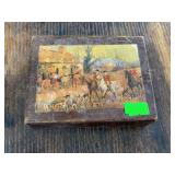 Wooden box with Farm art on lid.