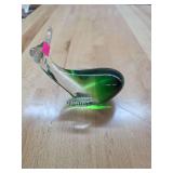 Glass paper weight whale