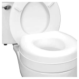HealthSmart HS Raised Toilet Seat Riser with Slip Pads