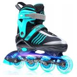 PAPAISON Adjustable Inline Skates Kids 4-16, Light-Up