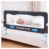 TotCraft Flexguard Bed Rail Adjustable, 14 Levels, Grey