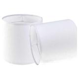 GO&SO White Linen Drum Lamp Shades 10' x 10' x 10'