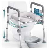 HOMLAND Raised Toilet Seat with Handles, 500lb