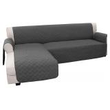 Easy-Going L-Shape Couch Cover, Small, Gray