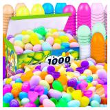 1000pcs Empty Plastic Easter Eggs for Easter Hunt