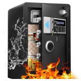 $304 Fireproof Safe Box with Light, Dual Key System