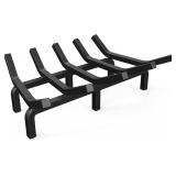 Mr IRONSTONE Fireplace Grate Log Holder 17' Steel