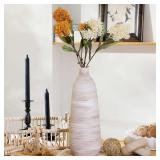ALMA 18-Inch Extra Tall Floor Vase   Cream Ceramic