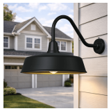 $204 Large Outdoor Gooseneck Barn Light with Dusk to Dawn