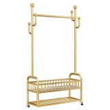 $148 Garment Racks on Wheels, Double Decker, Metal Frame (S)