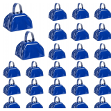 24 Pcs Metal Cowbell with Handle, 3' Noise Makers, Blue