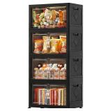 Collapsible Storage Bins with Lids/Wheels, 252QT