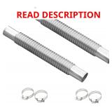 Stainless steel spiral exhaust pipe (2PCS) with clamp