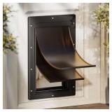 Never Rust Plastic Dog Door, Large Doggy Door with Flaps