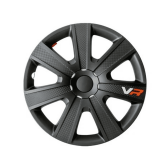 Alpena 15in VR Carbon Wheel Cover Kit Black 4 Pack