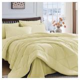 HEVUMYI Cali-King 7-Piece Comforter Set