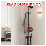 Coat Rack Freestanding with Umbrella Holder, 12 Hooks