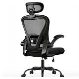 $130 Ergonomic Office Chair with Headrest, Mesh, Black
