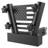 Truck Flag Holder, Double 2' Hitch Mount for Dual Poles
