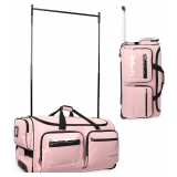 $139 Fanwoli 28' Dance Bag with Garment Rack, Pink/Black